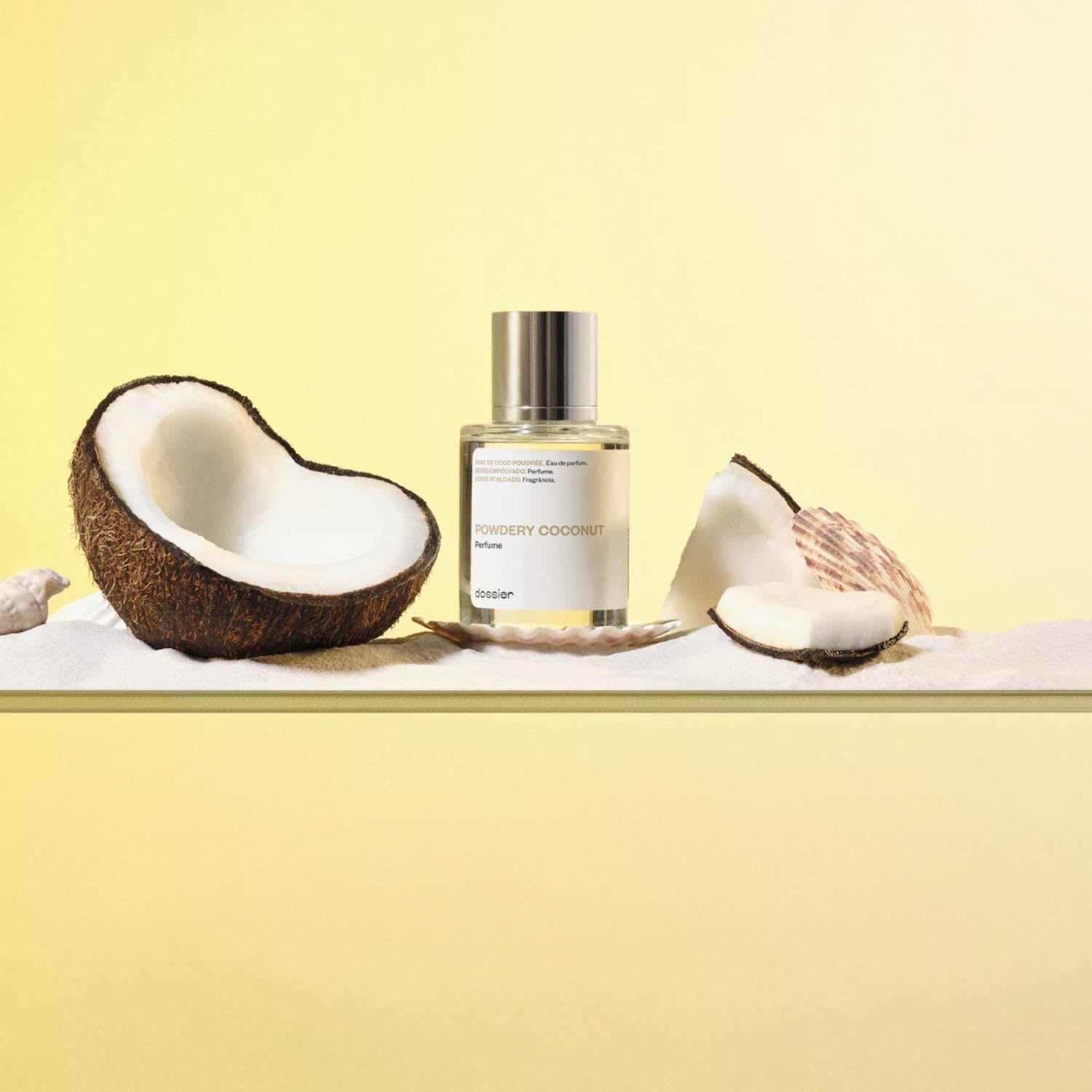Parfum Solairée Noix de Coco Poudrée Unisexe : Cardamome, Pistache, Ylang-Ylang, Ambre
