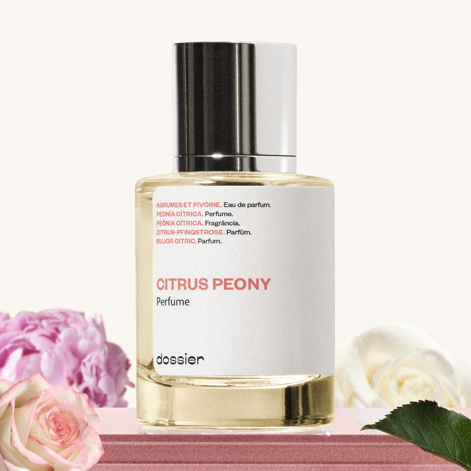 Parfum Floral Fruité Pivoine Agrumes, Rose Mandarine Bergamote Musc Blanc Délicat
