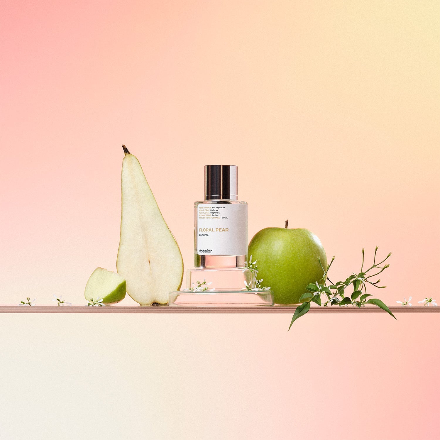 Parfum Poire Florale Unisexe Frais Fruité Élégant aux Notes de Rhubarbe Rose Freesia