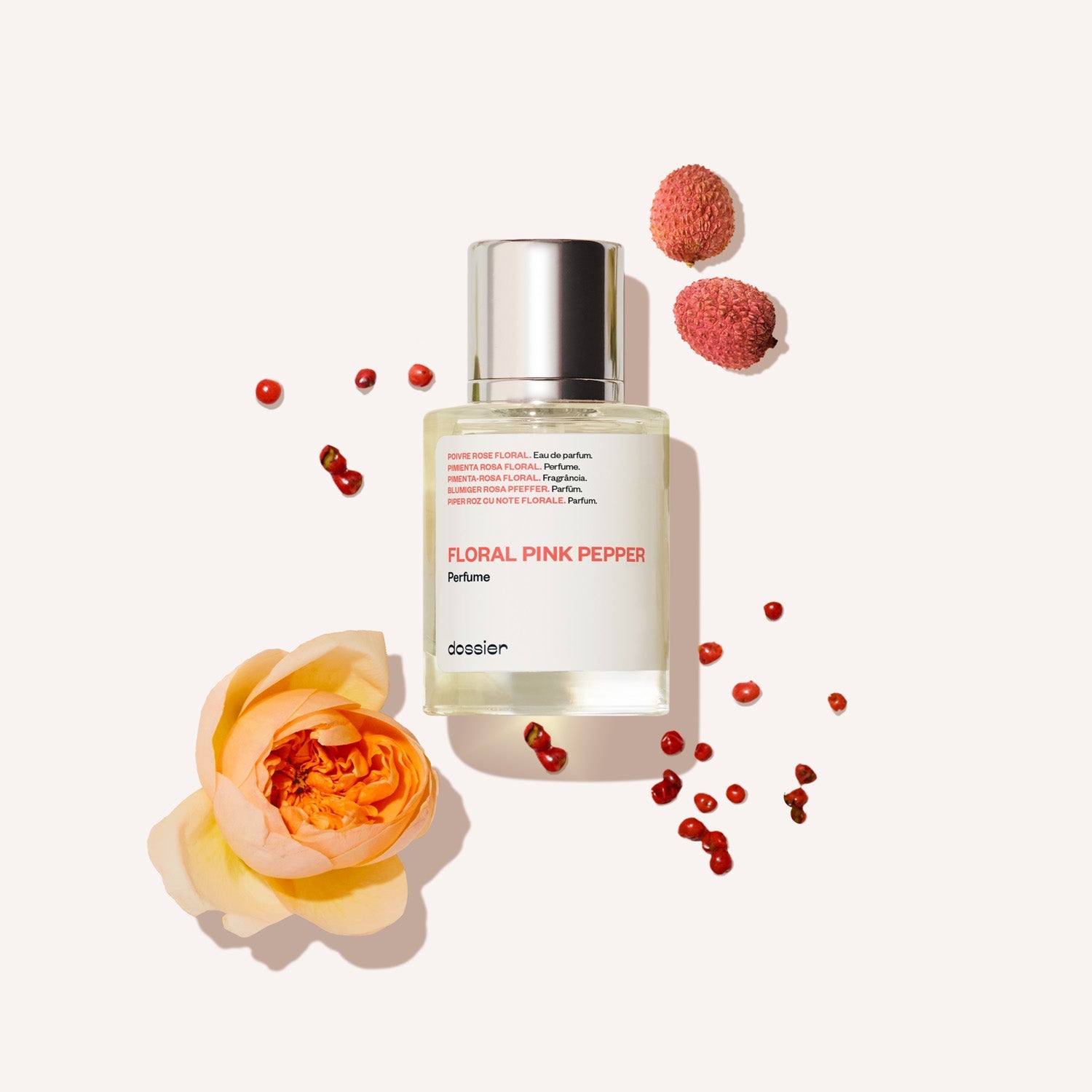 Délicat Parfum Floral Poivre Rose: Litchi, Rose de Mai, Vanille, Féminin Joyeux