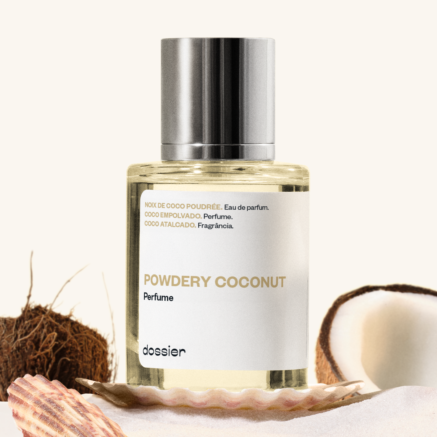 Parfum Solairée Noix de Coco Poudrée Unisexe : Cardamome, Pistache, Ylang-Ylang, Ambre